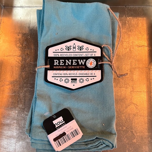 ECO-friendly/wrinkle resistant now DESIGNS 100% recycled content napkins-NWT - Picture 8 of 12